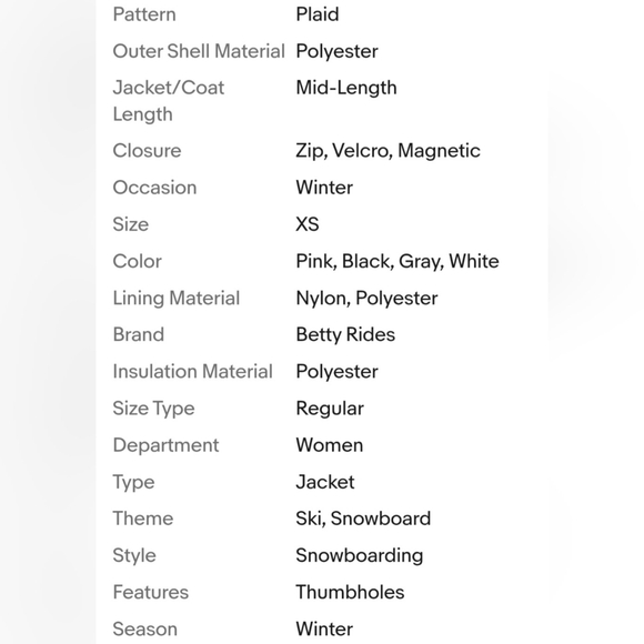 Betty Rides Snowboard Coat - Picture 6 of 6